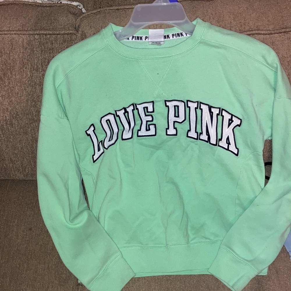 pink crew neck